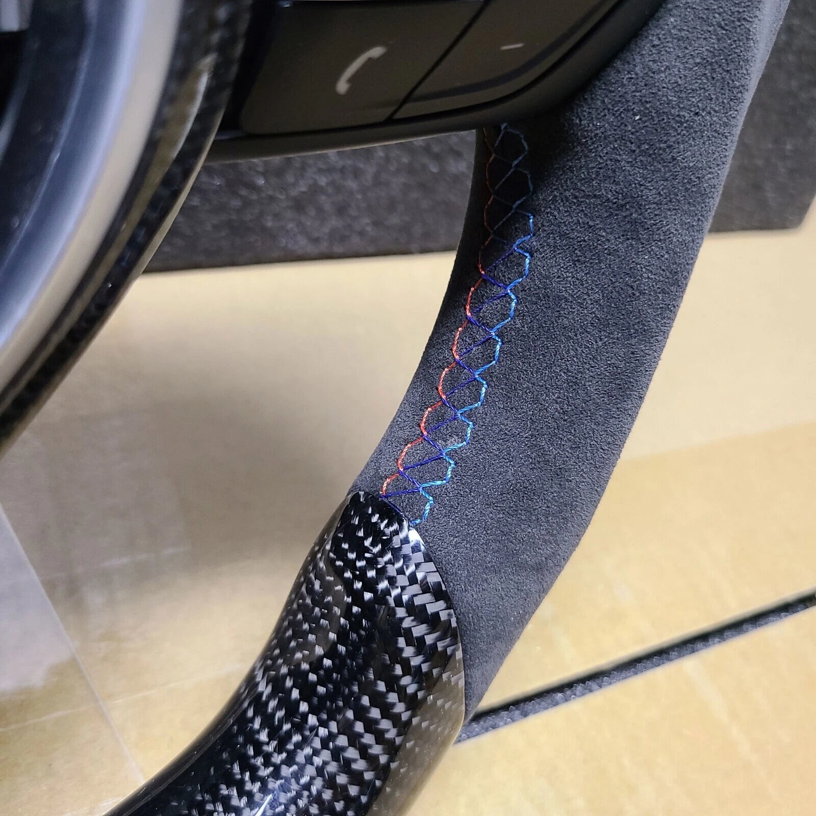 BMW Carbon Fiber LED Steering Wheel