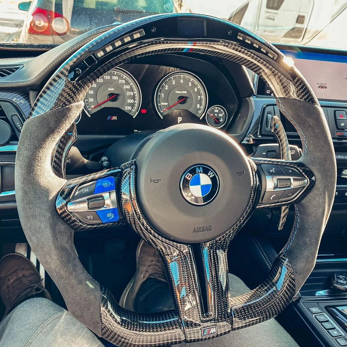 BMW Carbon Fiber LED Steering Wheel